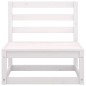 vidaXL Set Divani da Giardino 5 pz Bianco in Legno Massello di Pino