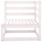 vidaXL Set Divani da Giardino 5 pz Bianco in Legno Massello di Pino vidaXL Set Divani da Giardino 5 pz Bianco in Legno Massello di Pino