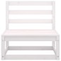vidaXL Set Divani da Giardino 5 pz Bianco in Legno Massello di Pino vidaXL Set Divani da Giardino 5 pz Bianco in Legno Massello di Pino