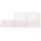 vidaXL Set Divani da Giardino 3 pz Bianco in Legno Massello di Pino