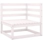 vidaXL Set Divani da Giardino 3 pz Bianco in Legno Massello di Pino