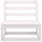 vidaXL Set Divani da Giardino 3 pz Bianco in Legno Massello di Pino