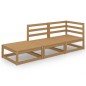 vidaXL Set Divani da Giardino 3pz Marrone Ambra Legno Massello di Pino vidaXL Set Divani da Giardino 3pz Marrone Ambra Legno Massello di Pino