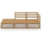 vidaXL Set Divani da Giardino 3pz Marrone Ambra Legno Massello di Pino vidaXL Set Divani da Giardino 3pz Marrone Ambra Legno Massello di Pino