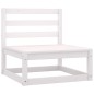 vidaXL Set Divani da Giardino 4 pz Bianco in Legno Massello di Pino vidaXL Set Divani da Giardino 4 pz Bianco in Legno Massello di Pino