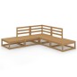 vidaXL Set Divani da Giardino 5 pz Miele in Legno Massello di Pino vidaXL Set Divani da Giardino 5 pz Miele in Legno Massello di Pino