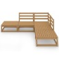 vidaXL Set Divani da Giardino 5 pz Miele in Legno Massello di Pino vidaXL Set Divani da Giardino 5 pz Miele in Legno Massello di Pino