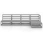 vidaXL Set Divani da Giardino 5 pz Grigio in Legno Massello di Pino