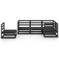 vidaXL Set Divani da Giardino 5 pz Nero in Legno Massello di Pino vidaXL Set Divani da Giardino 5 pz Nero in Legno Massello di Pino