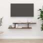 Scaffale TV a Parete Rovere Fumo 125x18x23 cm Legno Multistrato Scaffale TV a Parete Rovere Fumo 125x18x23 cm Legno Multistrato