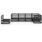 vidaXL Set Divani da Giardino 6 pz Nero in Legno Massello di Pino vidaXL Set Divani da Giardino 6 pz Nero in Legno Massello di Pino