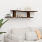 Scaffale TV a Parete Rovere Fumo 125x18x23 cm Legno Multistrato Scaffale TV a Parete Rovere Fumo 125x18x23 cm Legno Multistrato
