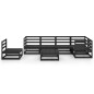 vidaXL Set Divani da Giardino 7 pz Nero in Legno Massello di Pino vidaXL Set Divani da Giardino 7 pz Nero in Legno Massello di Pino