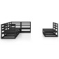 vidaXL Set Divani da Giardino 7 pz Nero in Legno Massello di Pino vidaXL Set Divani da Giardino 7 pz Nero in Legno Massello di Pino