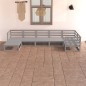 vidaXL Set Divani da Giardino 7 pz Grigi in Legno Massello di Pino vidaXL Set Divani da Giardino 7 pz Grigi in Legno Massello di Pino
