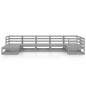 vidaXL Set Divani da Giardino 7 pz Grigi in Legno Massello di Pino vidaXL Set Divani da Giardino 7 pz Grigi in Legno Massello di Pino