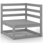 vidaXL Set Divani da Giardino 7 pz Grigi in Legno Massello di Pino