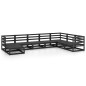 vidaXL Set Divani da Giardino 8 pz Nero in Legno Massello di Pino vidaXL Set Divani da Giardino 8 pz Nero in Legno Massello di Pino
