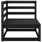 vidaXL Set Divani da Giardino 7 pz Nero in Legno Massello di Pino vidaXL Set Divani da Giardino 7 pz Nero in Legno Massello di Pino