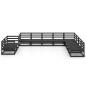 vidaXL Set Divani da Giardino 10 pz Nero in Legno Massello di Pino vidaXL Set Divani da Giardino 10 pz Nero in Legno Massello di Pino