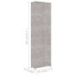 Armadio per Ingresso Grigio Cemento 55x25x189 cm in Truciolato Armadio per Ingresso Grigio Cemento 55x25x189 cm in Truciolato