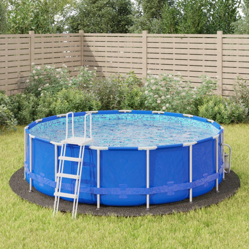 vidaXL Telo Sotto Piscina Grigio Chiaro Ø428 cm Geotessile Poliestere vidaXL Telo Sotto Piscina Grigio Chiaro Ø428 cm Geotessile Poliestere