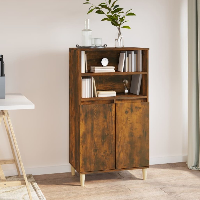 Credenza Rovere Fumo 60x36x110 cm in Legno Multistrato Credenza Rovere Fumo 60x36x110 cm in Legno Multistrato