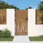vidaXL Cancello da Giardino 85x175 cm in Acciaio Corten Design Erba vidaXL Cancello da Giardino 85x175 cm in Acciaio Corten Design Erba