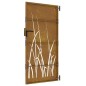 vidaXL Cancello da Giardino 85x175 cm in Acciaio Corten Design Erba vidaXL Cancello da Giardino 85x175 cm in Acciaio Corten Design Erba