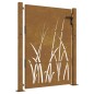 vidaXL Cancello da Giardino 105x130 cm in Acciaio Corten Design Erba vidaXL Cancello da Giardino 105x130 cm in Acciaio Corten Design Erba