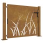 vidaXL Cancello da Giardino 105x105 cm in Acciaio Corten Design Erba vidaXL Cancello da Giardino 105x105 cm in Acciaio Corten Design Erba