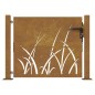 vidaXL Cancello da Giardino 105x105 cm in Acciaio Corten Design Erba vidaXL Cancello da Giardino 105x105 cm in Acciaio Corten Design Erba