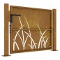 vidaXL Cancello da Giardino 105x105 cm in Acciaio Corten Design Erba vidaXL Cancello da Giardino 105x105 cm in Acciaio Corten Design Erba