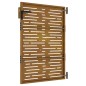 vidaXL Cancello da Giardino 85x125 cm Acciaio Corten Design Quadrato