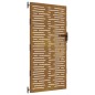 vidaXL Cancello da Giardino 85x200 cm Acciaio Corten Design Quadrato