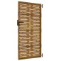 vidaXL Cancello da Giardino 85x200 cm Acciaio Corten Design Quadrato