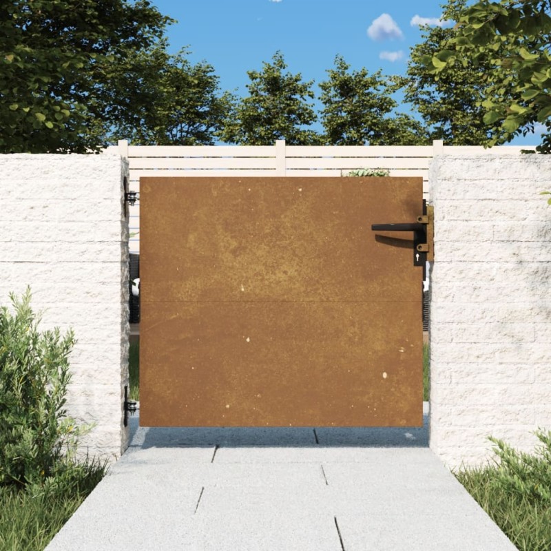 vidaXL Cancello da Giardino 85x75 cm in Acciaio Corten vidaXL Cancello da Giardino 85x75 cm in Acciaio Corten