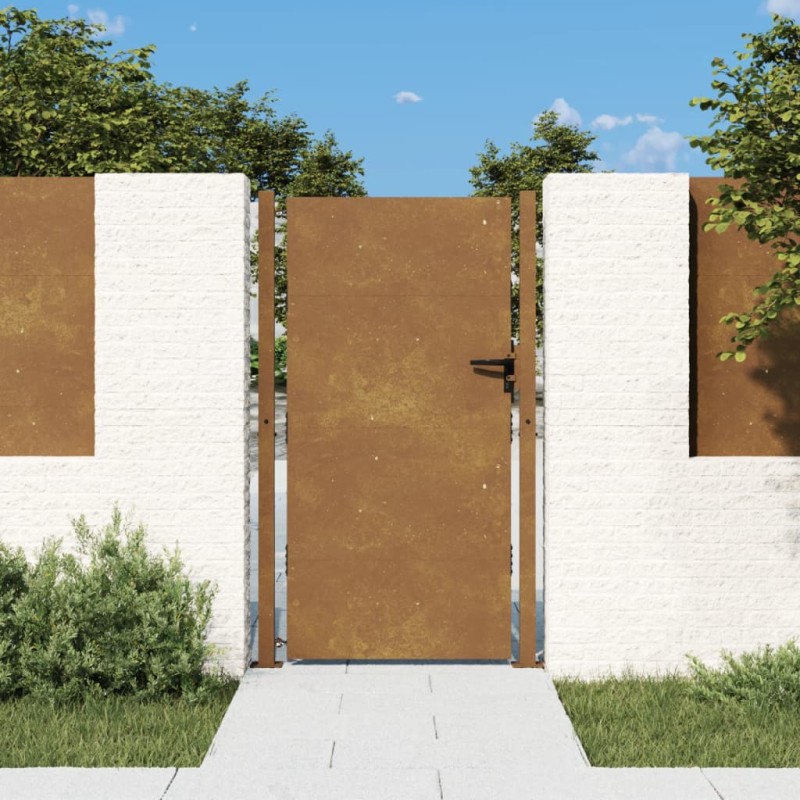vidaXL Cancello da Giardino 105x205 cm in Acciaio Corten vidaXL Cancello da Giardino 105x205 cm in Acciaio Corten