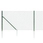 vidaXL Recinzione a Rete con Picchetti Ancoraggio Verde 1x10 m vidaXL Recinzione a Rete con Picchetti Ancoraggio Verde 1x10 m