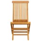 vidaXL Sedie da Giardino con Cuscini Azzurro 4 pz in Massello di Teak vidaXL Sedie da Giardino con Cuscini Azzurro 4 pz in Massello di Teak