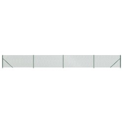 vidaXL Recinzione a Rete con Flangia Verde 1x10 m