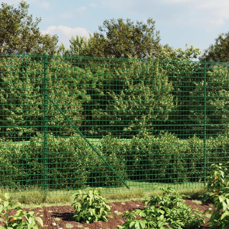 vidaXL Recinzione Metallica Verde 2,2x25 m in Acciaio Zincato vidaXL Recinzione Metallica Verde 2,2x25 m in Acciaio Zincato