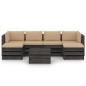 vidaXL Set Salotto da Giardino 7pz con Cuscini Legno Impregnato Grigio vidaXL Set Salotto da Giardino 7pz con Cuscini Legno Impregnato Grigio