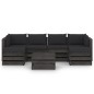 vidaXL Set Salotto da Giardino 7pz con Cuscini Legno Impregnato Grigio vidaXL Set Salotto da Giardino 7pz con Cuscini Legno Impregnato Grigio