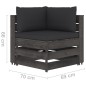 vidaXL Set Salotto da Giardino 7pz con Cuscini Legno Impregnato Grigio vidaXL Set Salotto da Giardino 7pz con Cuscini Legno Impregnato Grigio