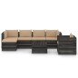 vidaXL Set Salotto da Giardino 7pz con Cuscini Legno Impregnato Grigio vidaXL Set Salotto da Giardino 7pz con Cuscini Legno Impregnato Grigio