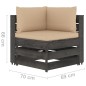 vidaXL Set Salotto da Giardino 7pz con Cuscini Legno Impregnato Grigio vidaXL Set Salotto da Giardino 7pz con Cuscini Legno Impregnato Grigio