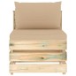 vidaXL Set Divani da Giardino con Cuscini 4 pz Legno Impregnato Verde vidaXL Set Divani da Giardino con Cuscini 4 pz Legno Impregnato Verde