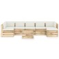 vidaXL Set Salotto da Giardino con Cuscini 8 pz Legno Impregnato Verde