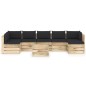 vidaXL Set Salotto da Giardino con Cuscini 8 pz Legno Impregnato Verde vidaXL Set Salotto da Giardino con Cuscini 8 pz Legno Impregnato Verde